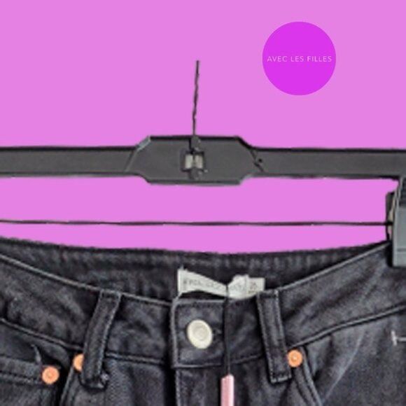 AVEC LES FILLES by Anthropology NEW Goth High Rise Distress Crop Jean 26 - Picture 6 of 11